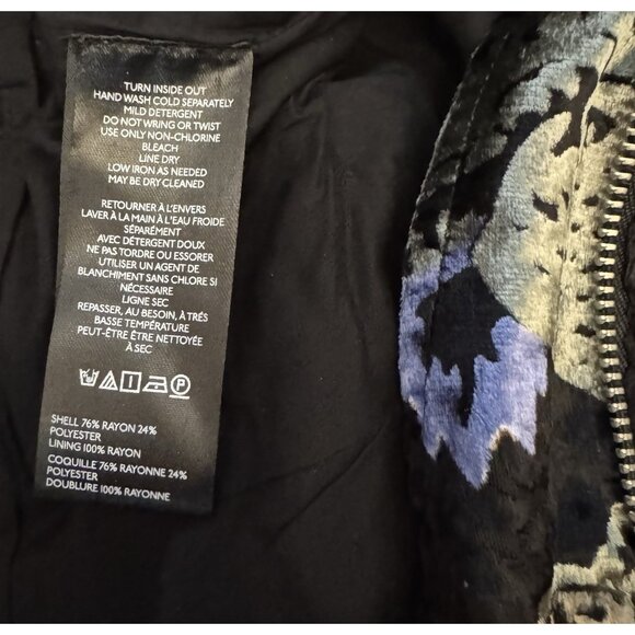 NWT Size 4 - Anthropologie Wide Leg Floral Velvet Pants (NWT US$168) - Picture 7 of 7